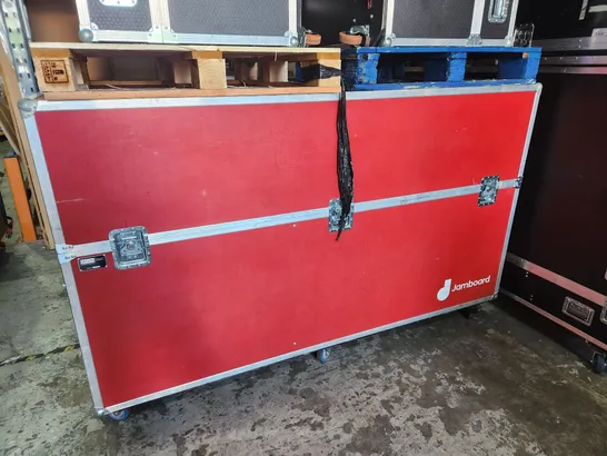 PALLET OF 2 VERY LARGE RED FLIGHT CASES 