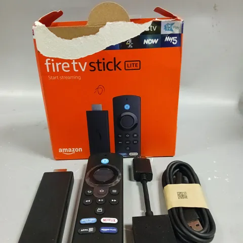 BOXED AMAZON FIRE TV STICK LITE 