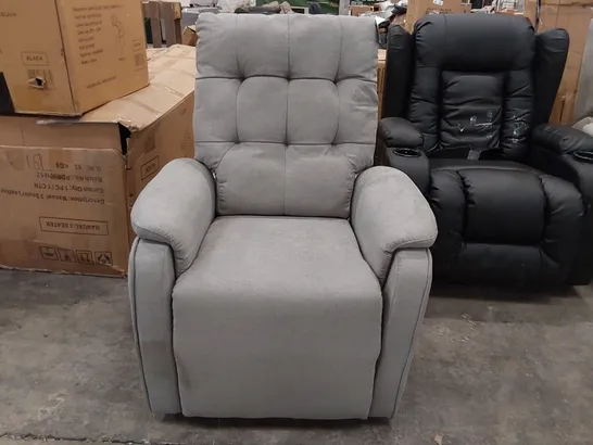 DESIGNER FABRIC ELECTRIC RECLINING ARMCHAIR IN GREY (1 ITEM)