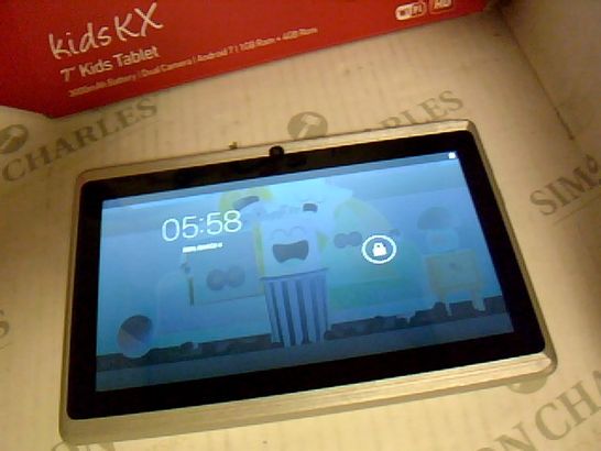 IBRIT KIDS KX TABLET 7" KIDS TABLET, BOXED AND POWERS ON 