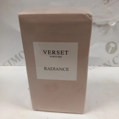 BOXED AND SEALED VERSET PARFUMS "RADIANCE" EAU DE PARFUM 100ML