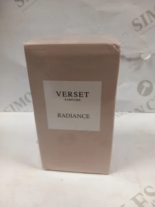 BOXED AND SEALED VERSET PARFUMS "RADIANCE" EAU DE PARFUM 100ML