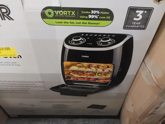 BOXED 11L TOWER MANUAL AIR FRYER OVEN (1 BOX)