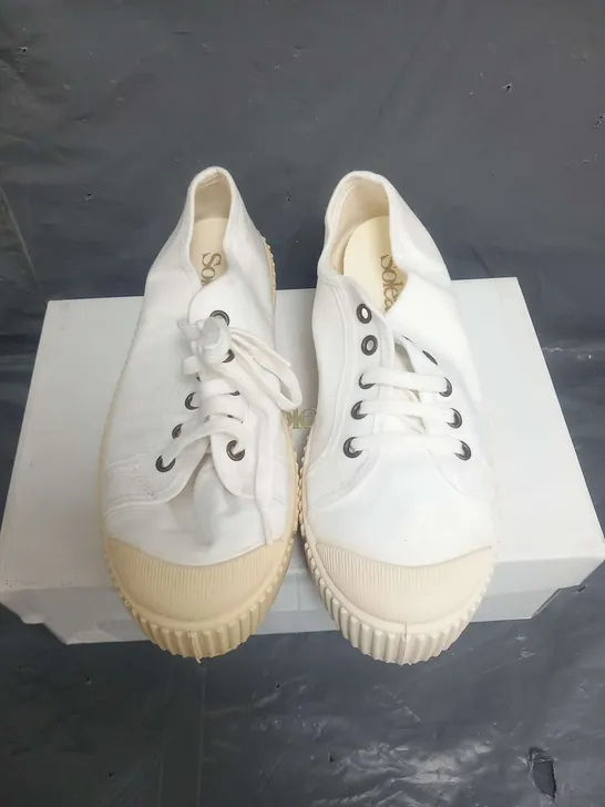 BOXED SOLEA BUMP BONE CANVAS SNEAKERS SIZE 37