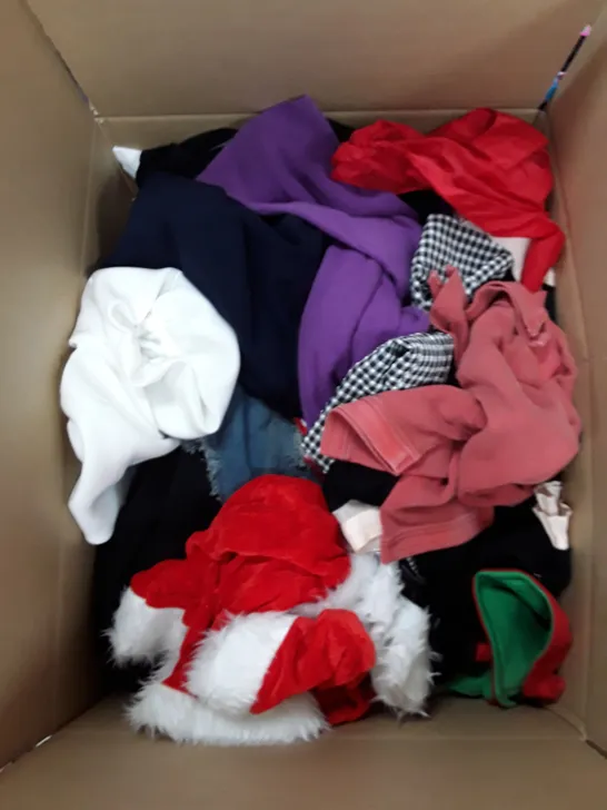 LARGE BOX OF ASSORTED CLOTHING TO INCLUDE ZARA, TOP SHOP AND M&S