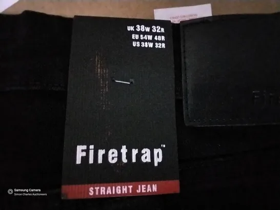 PAIR MANS FIRETRAP BLACK JEANS W38 L32