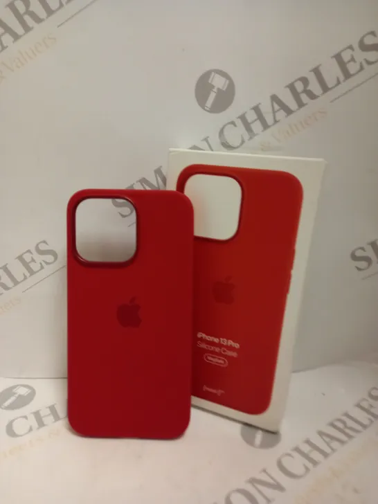 BOXED APPLE IPHONE 13 PRO MAGSAFE SILICONE CASE IN RED