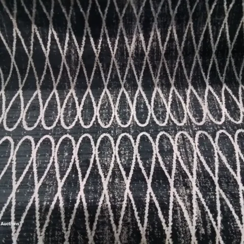 Kukoon Rugs tuxedo range rug in Vincent design 120x180cm navy colour