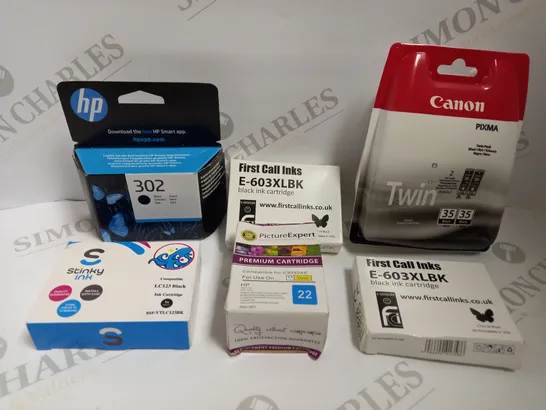 BOX OF APPROX 20 ASSORTED PRINTER INK CARTRIDGES 