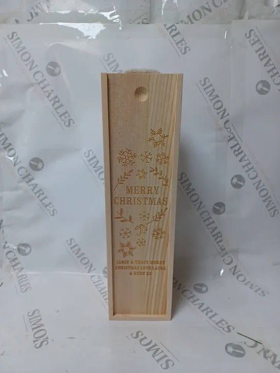 ENGRAVED CHRISTMAS WINE BOX  RRP £16.99