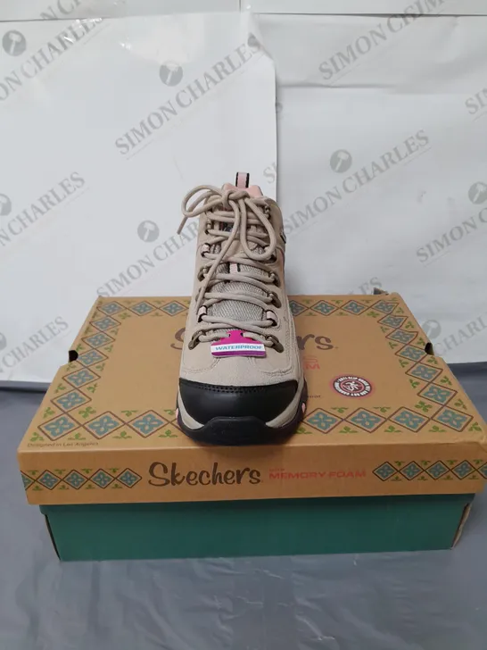 SKECHERS LADIES BEIGE WATERPROOF TRAINERS SIZE 4