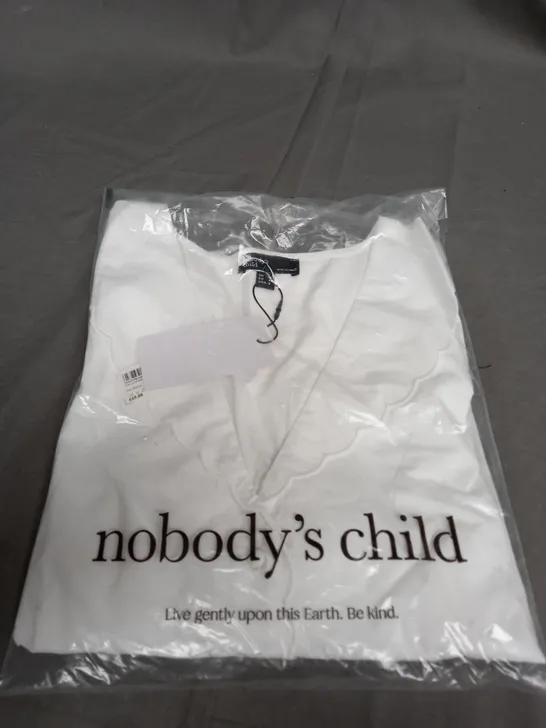 BOXED NOBODYS CHILD TILLY BLOUSE IN WHITE - UK 12