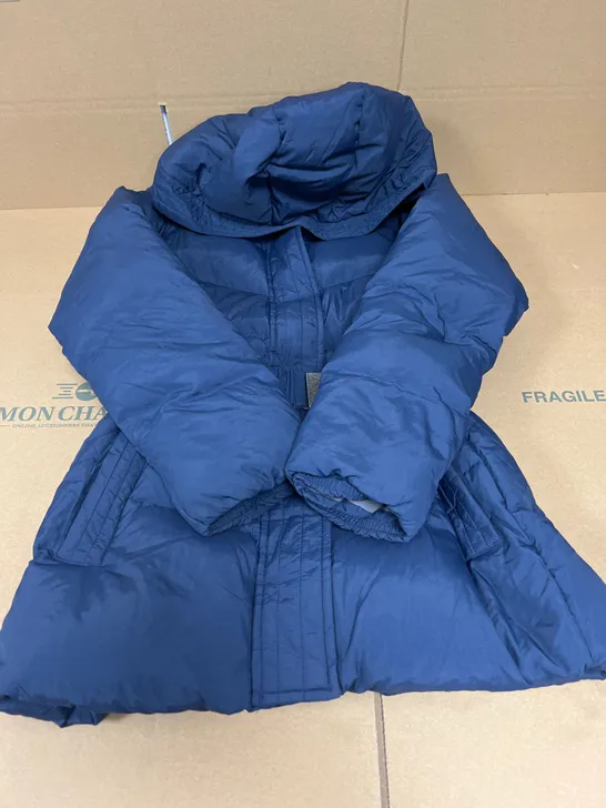 TIMBERLAND PUFFER BELTED COAT IN NAVY SIZE MEDIUM