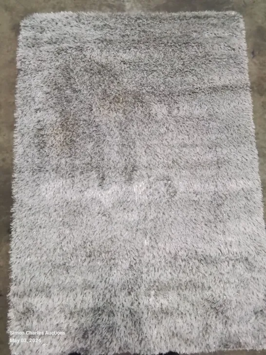 NATTY SHAGGY RUG IN SILVER COLOUR SIZE 120X170CM 