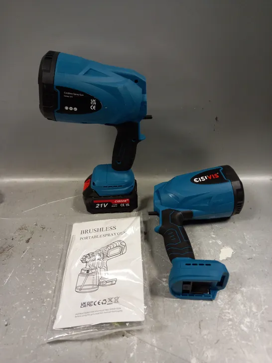 CISVIS X2 CORDLESS SPRAY GUN BASES + 1 LI-ION BATTERY