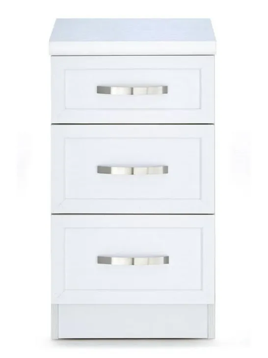 BOXED CAMBERLEY 3 DRAWER CHEST - WHITE  RRP £79