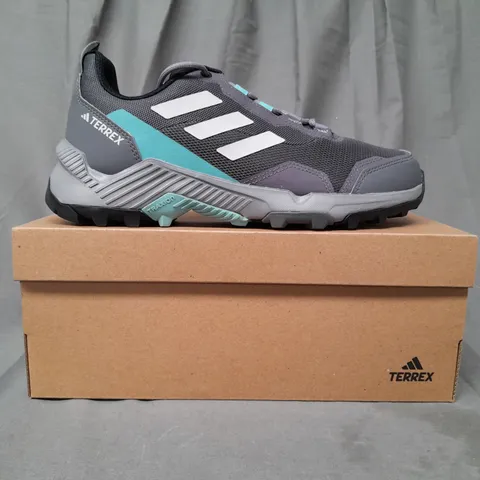 BOXED PAIR OF ADIDAS TERREX EASTRAIL 2 SHOES IN GREY/BLUE UK SIZE 6.5