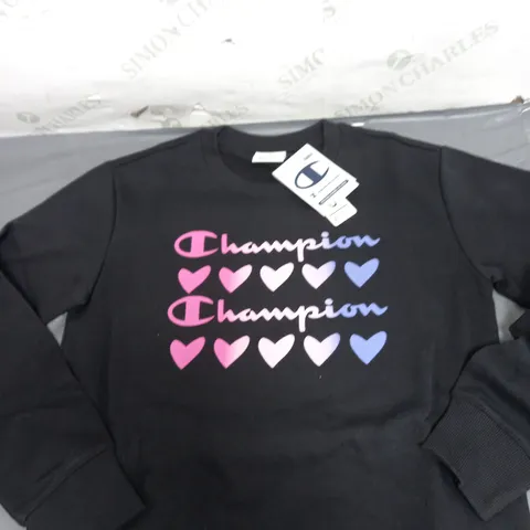 CHAMPION SLOGAN CASAUL JUMPER SIZE 11-12 YEARS