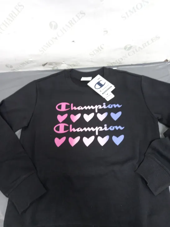 CHAMPION SLOGAN CASAUL JUMPER SIZE 11-12 YEARS