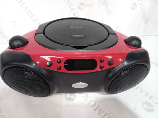 POLAROID BLUETOOTH CD BOOMBOX BLACK/RED