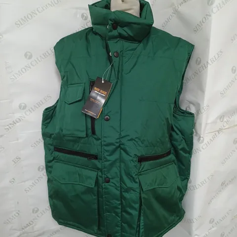 RESULT WORKWEAR PADDED VEST IN BOTTLE GREEN SIZE L