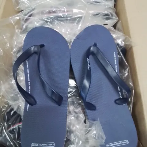 BOX CONTAINING 20 PAIRS OF MEXICO BANDHAS FLIPFLOP/SANDLES SIZE 9