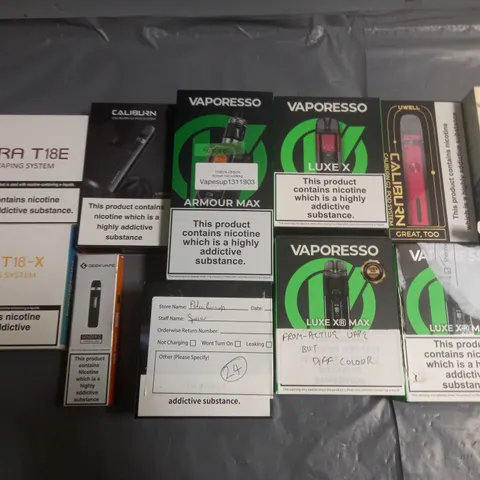 LOT OF 10 ASSORTED VAPING ITEMS TO INCLUDE VAPORESSO, ENDURA AND INNOKIN