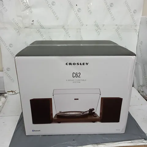 BOXED CROSLEY C62 2-SPEED TURNTABLE SYSTEM 