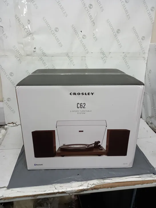 BOXED CROSLEY C62 2-SPEED TURNTABLE SYSTEM 