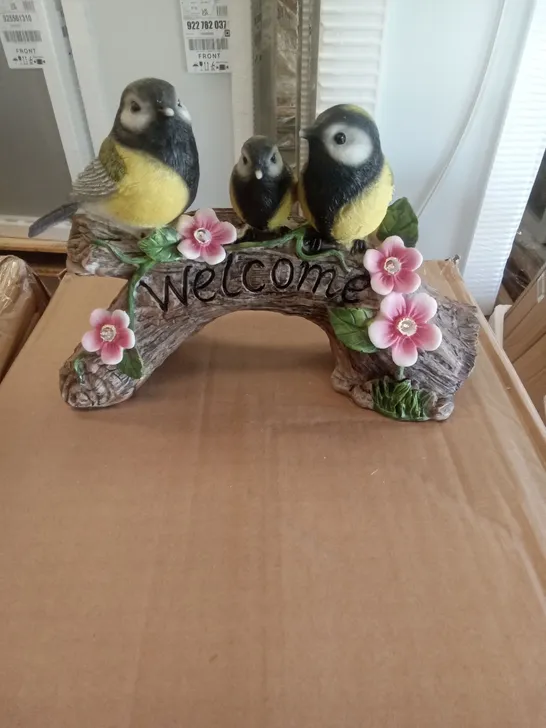 BOXED 3 BIRDS ORNAMENT WITH SOLAR LIGHT