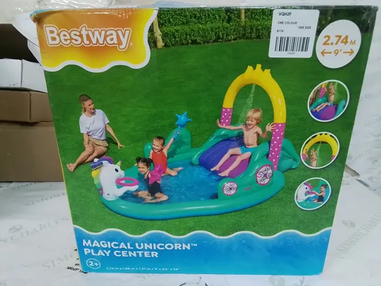 BOXED BESTWAY MAGICAL UNICORN PLAY CENTER