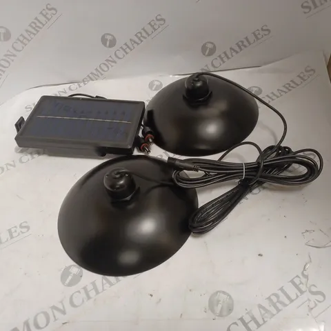 SOLAR SECURITY GAZEBO LIGHTS SET OF 2 BLACK