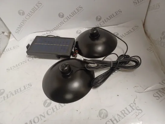 SOLAR SECURITY GAZEBO LIGHTS SET OF 2 BLACK