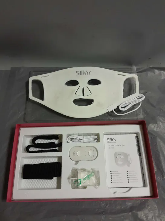 BOXED SILK'N LED FACE MASK 100 SKIN REJUVENATION AND ACNE TREATMENT