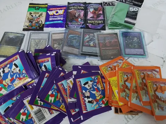 LOT OF ASSORTED COLLECTORS CARDS AND STICKERS TO INCLUDE LORCABA, HURRICANES AND MAGIC THE GATHERING 