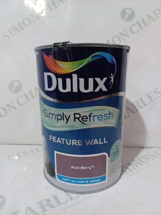 DULUX SIMPLY REFRESH FEATURE WALL PAINT IN ACAI BERRY COLOUR - MATT