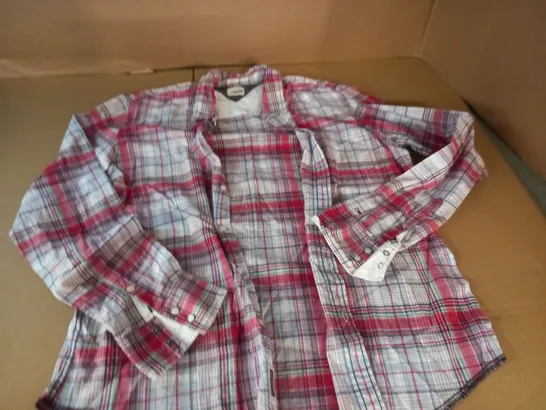 HILFIGER DENIM RED CHECK SHIRT - XXL