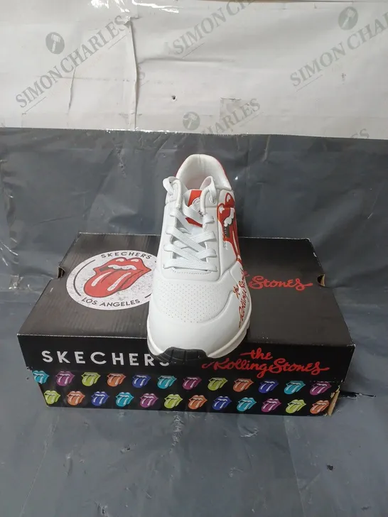 SKECHERS THE ROLLING STONES TRAINERS WHITE SIZE 7