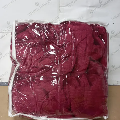 COZEE HOME VELVETSOFT & FLUFFY FILLED DIAMOND QUILT BEDSPREAD RUBY 250CM X 260CM