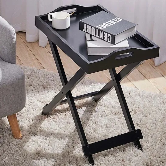 BOXED DESIGNER ROSADA TRAY TABLE BLACK