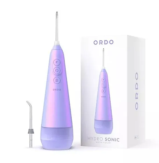 ORDO HYDRO SONIC WATER FLOSSER WITH 3 DENTAL TIPS PEARL VIOLET