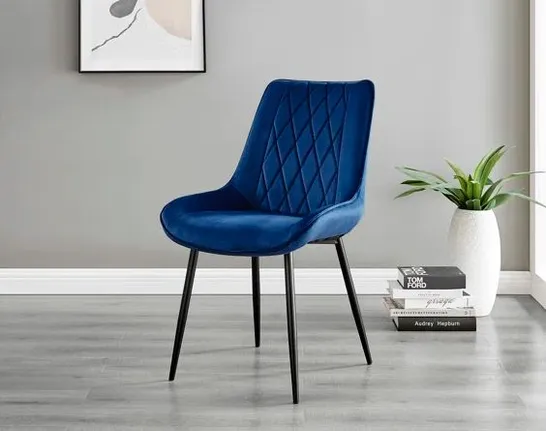 BOX OF 2 VELVET MODERN DINING CHAIR