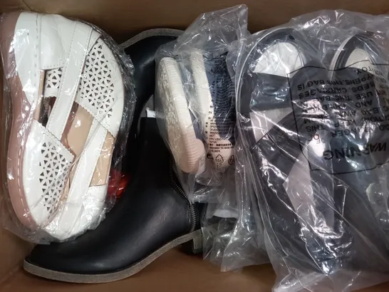 BOX OF APPROXIMATELY 10 ASSORTED PAIRS OF SHOES IN VARIOUS STYLES AND SIZES TO INCLUDE KRUSH, NEXT, ETC