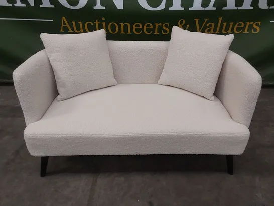 DESIGNER SOFT CLOUD FABRIC UPHOLSTERED 2-SEATER SOFA 