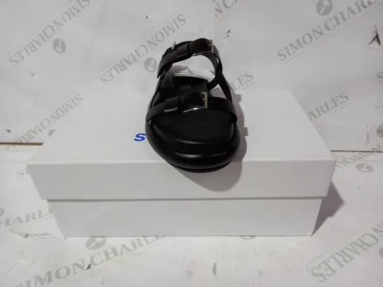 BOXED PAIR OF PROENZA SCHOULER LEATHER SANDALS IN BLACK EU SIZE 37