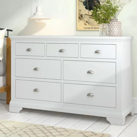 (BUILT & WRAPPED) RAFFIN 7 DRAWER CABINET COLOUR: WHITE