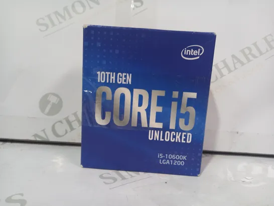 INTEL 10TH GEN CORE I5 UNLOCKED PROCESSOR I5-10600K LGA1200