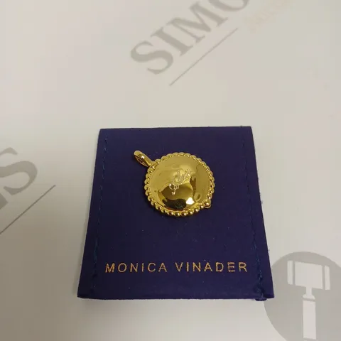 BOXED MONICA VINADER DEIA PERSONALISED GOLD LOCKET 