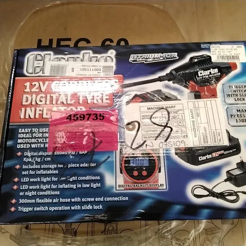 CLARKE 12V CORDLESS DIGITAL TYRE INFLATOR