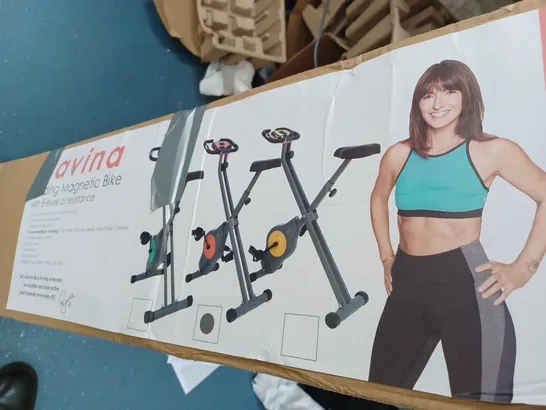 DAVINA FITNESS FOLDING MAGNETIC EXERCISE BIKE - CORAL - COLLECTION ONLY